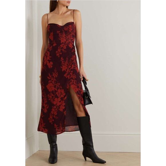 Reformation Dresses & Skirts - Reformation Kourtney Floral Midi Slip Dress Divina Size 2